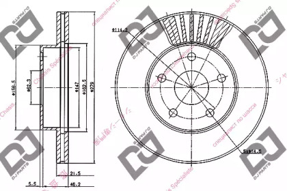 Тормозной диск DJ PARTS BD1017